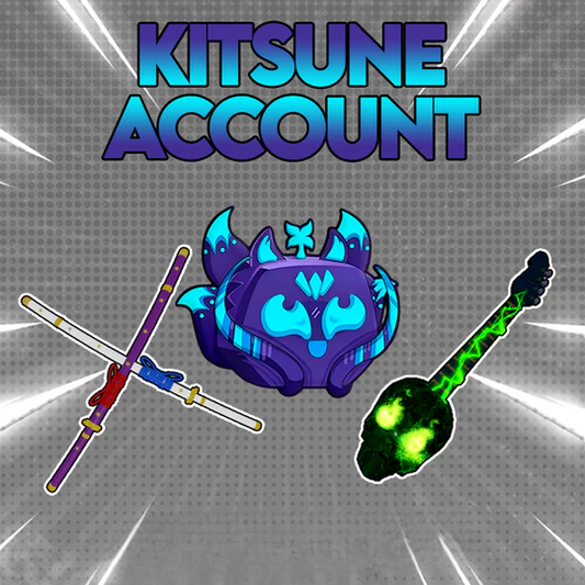 🔥OP KITSUNE 🔥 MAX LV 2550 + GHM + CDK + SG BLOXFRUIT ACCOUNT